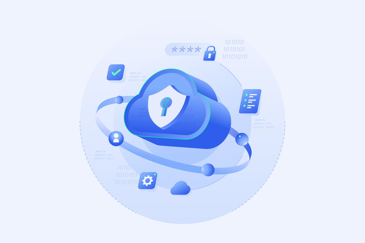 Cybersecurity in Cloud Computing illustration